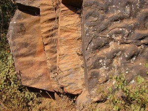 珪岩に残された水流の跡（リップルマーク）